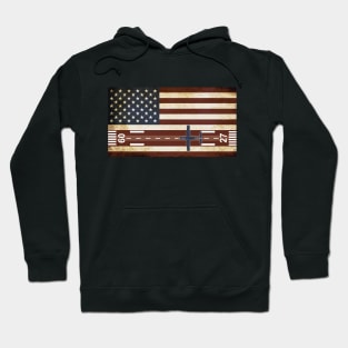 Patriotic Airplane with airport Hoodie